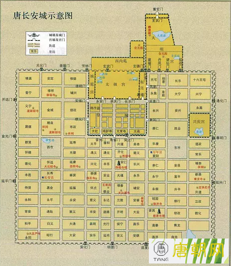 唐朝长安地图高清版